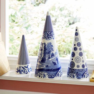 Blue Italian Small Decorative Cone